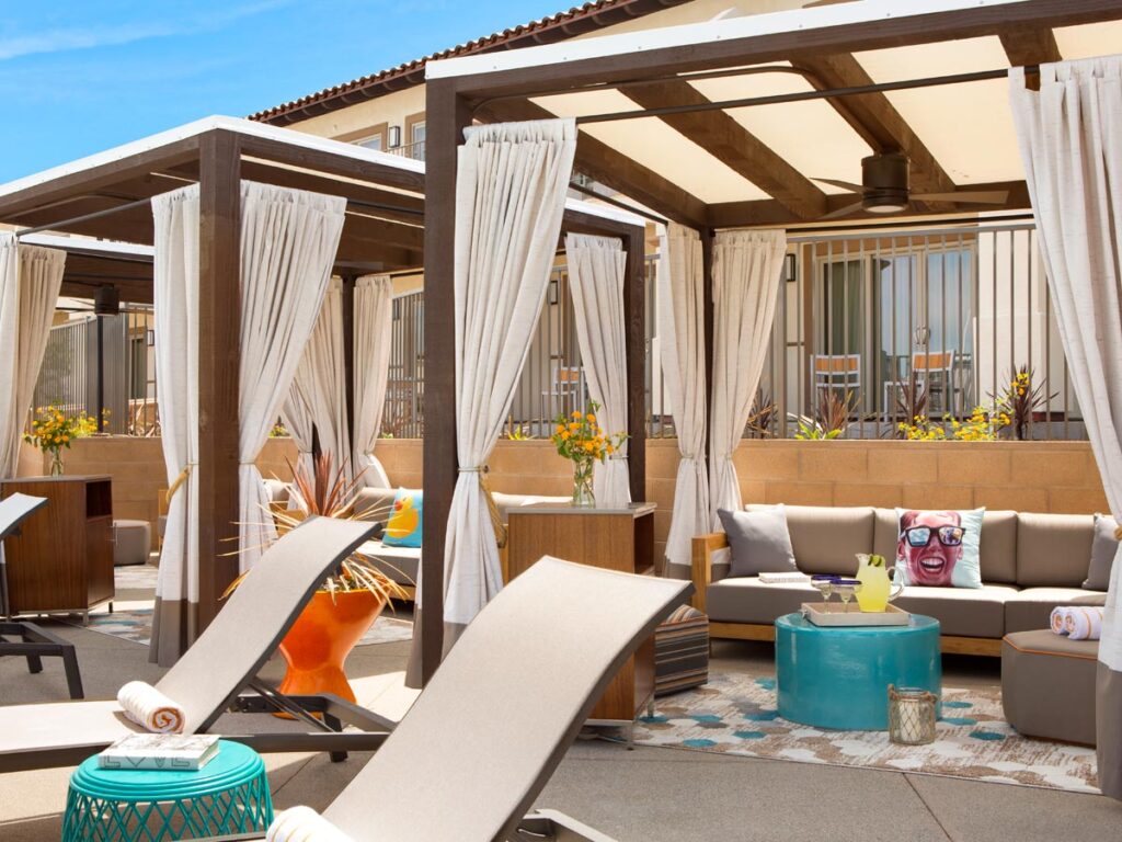 Private Cabanas By The Pool.